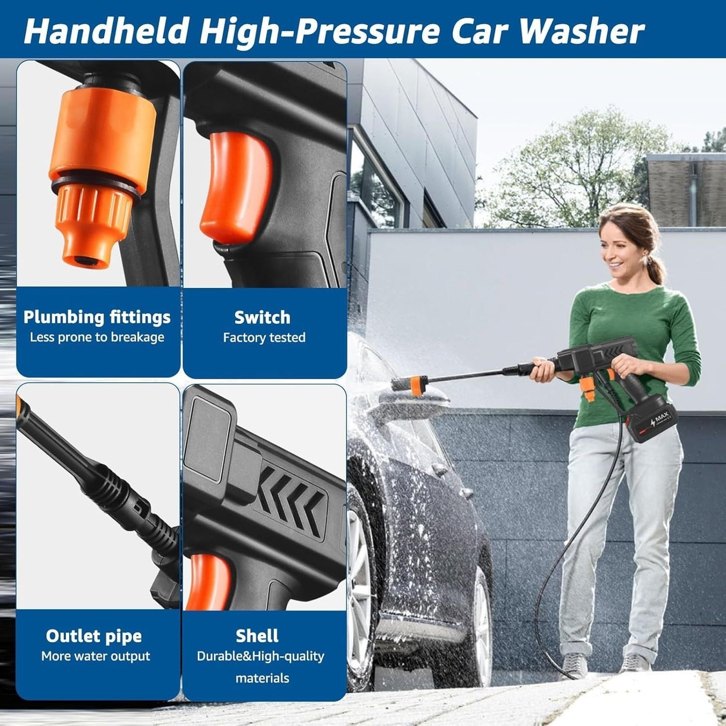 Pressure Washer For Car (Double Battery)